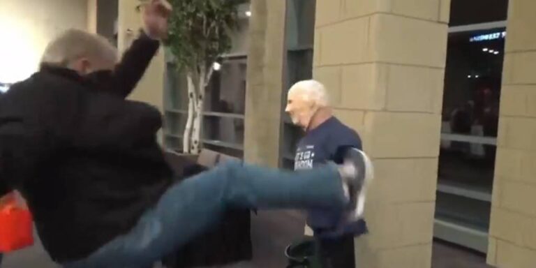 Kansas GOP fundraiser attendees filmed beating up Biden mannequin